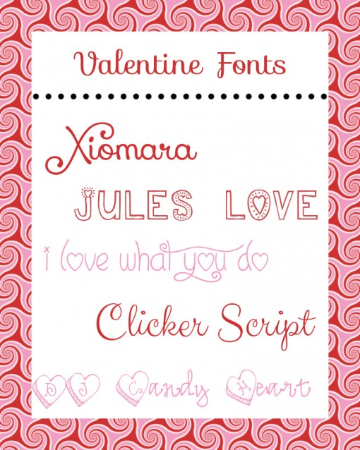 valentine's fonts
