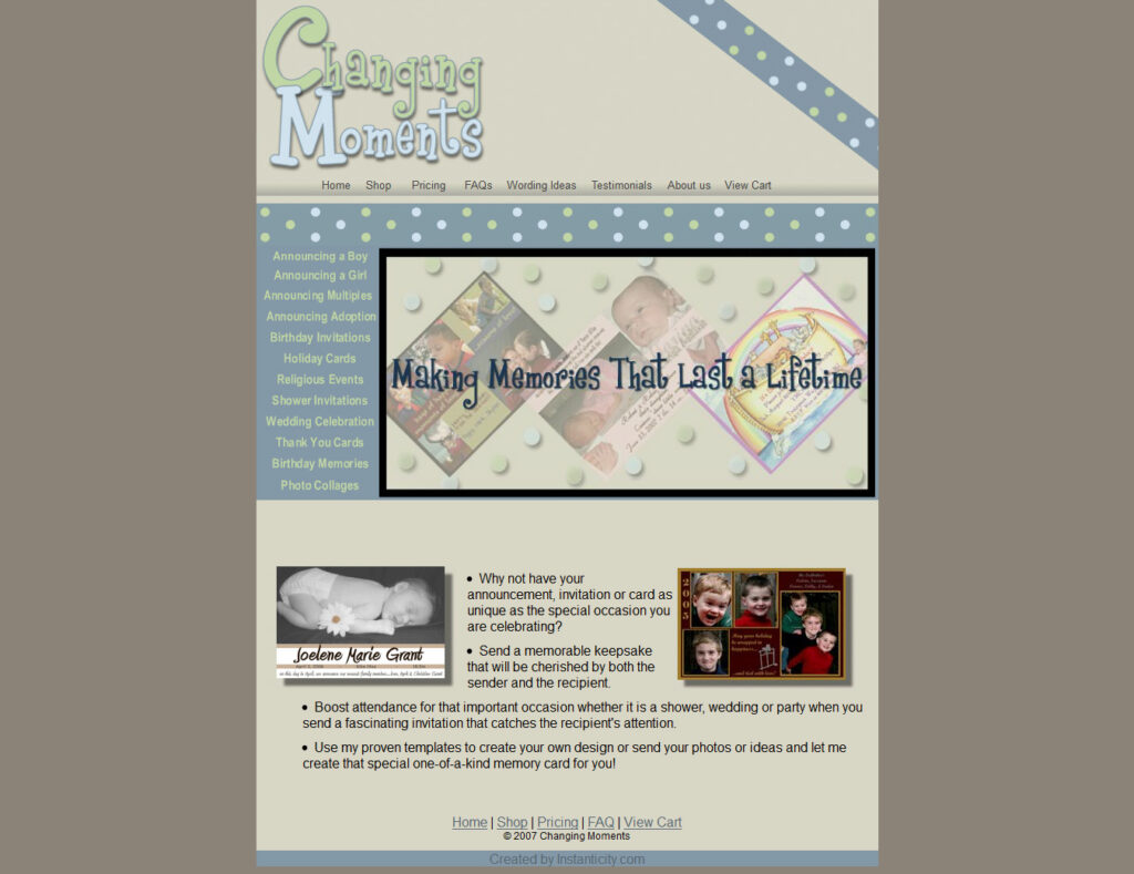 Personalized invitations and cards for special occasions.