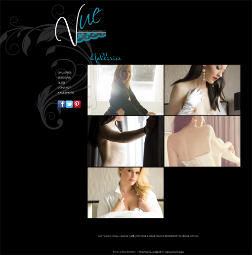 Boudoir photography portfolio gallery with multiple models.