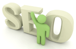 Figure enhancing SEO text with large letters.