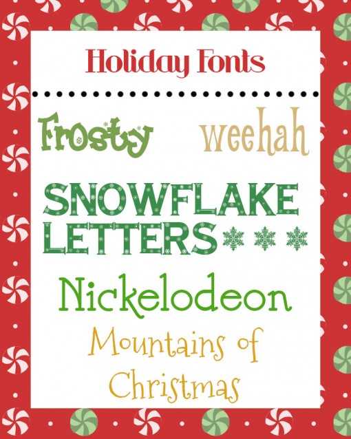 free holiday fonts
