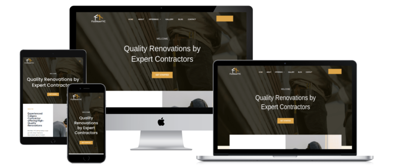 FixItNowYYC website on multiple devices
