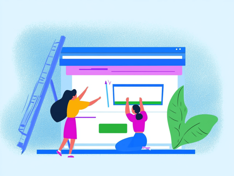 People designing a website illustration