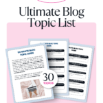 Promotional flyer for a free Ultimate Blog Topic Guide