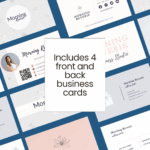 Four creative business card designs showcased