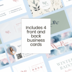 Includes four front and back business cards.