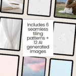 Seamless patterns and AI-generated images collection.