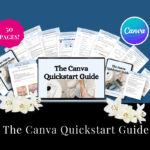 Canva Quickstart Guide with 50 pages overview.