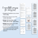 Blogging toolkit with checklist and planner.