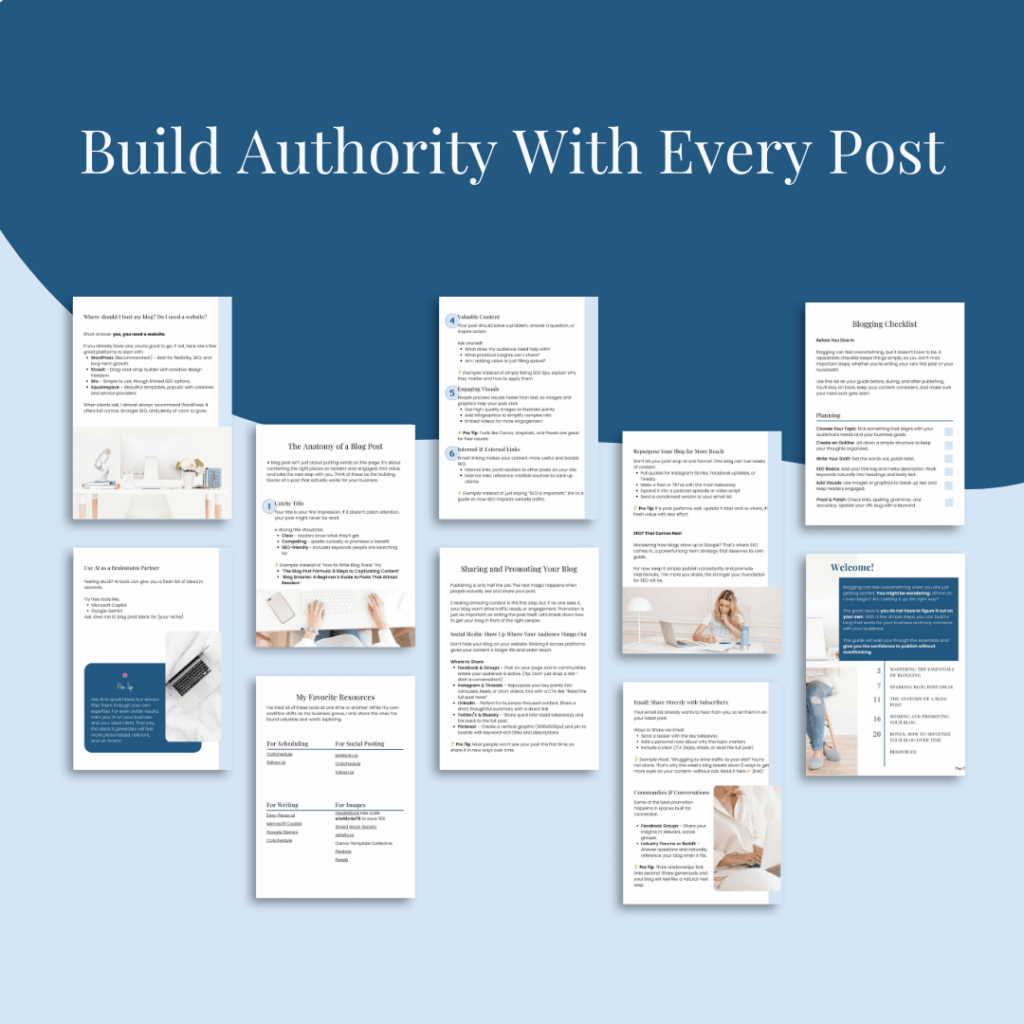 Collection of documents for blog authority building.