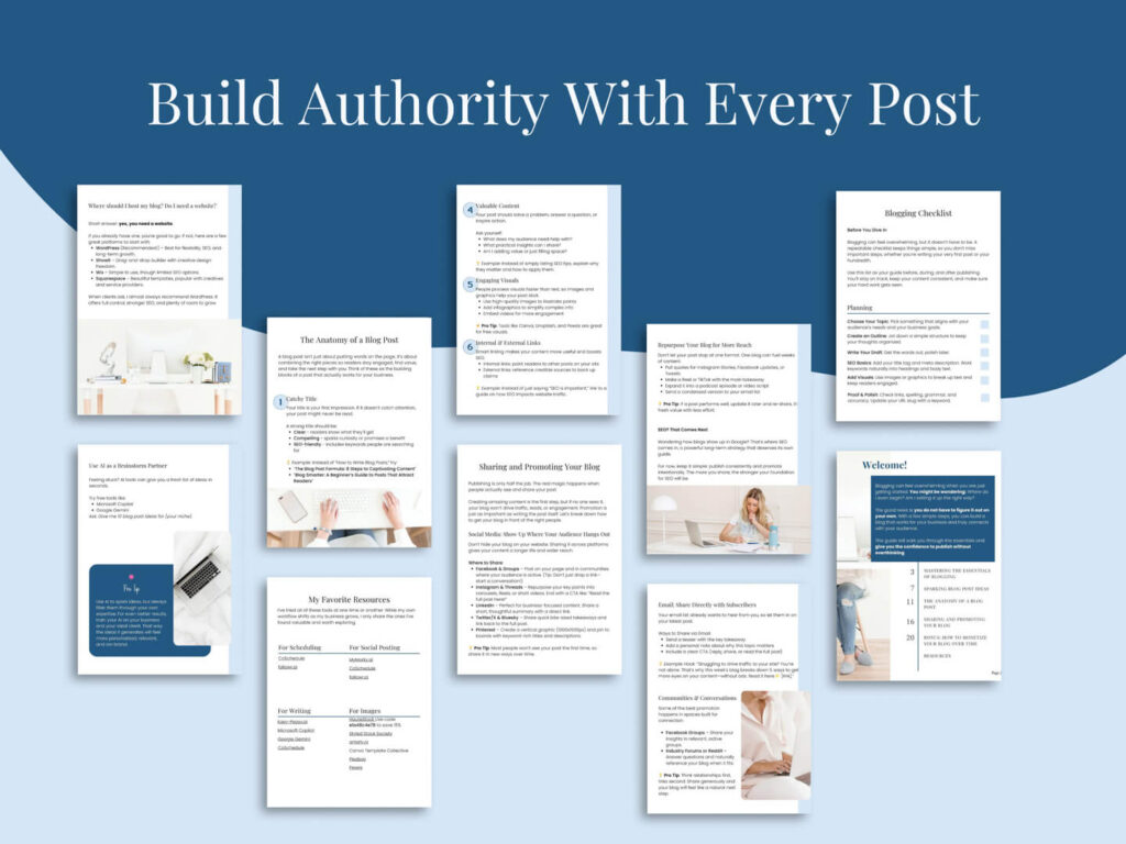 Guide on building authority with blog posts.