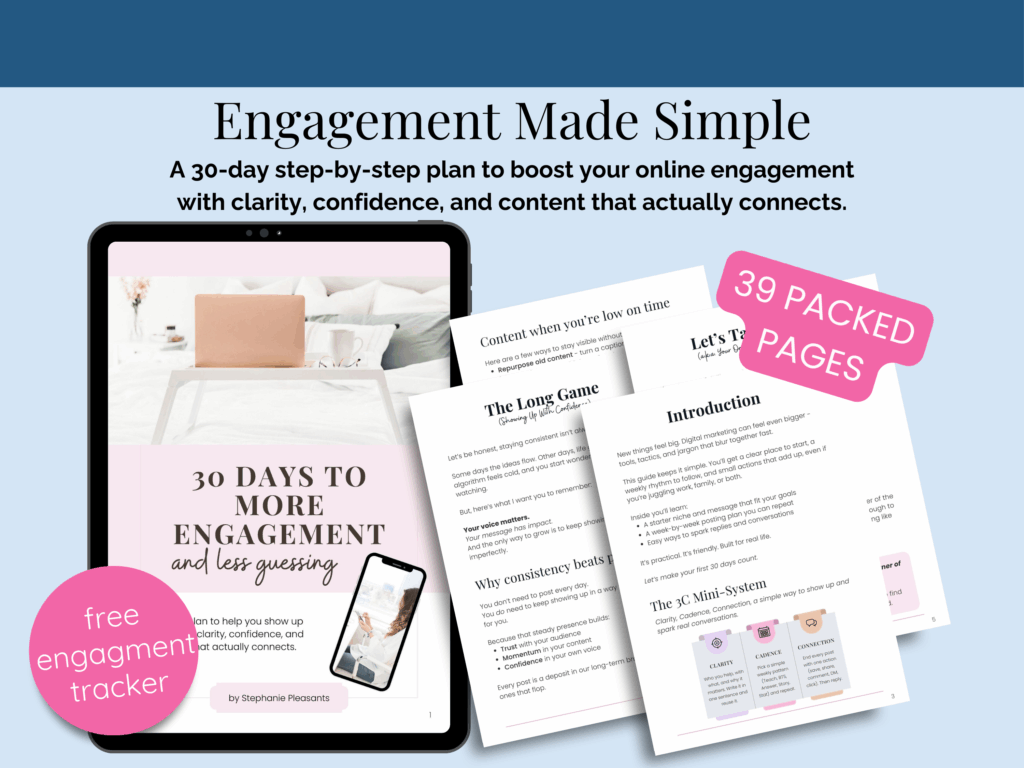 Engagement guide: 30-day online plan, 39 pages.