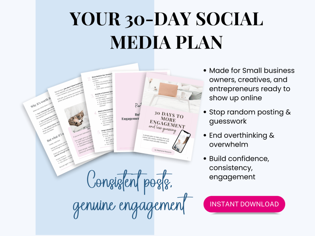 30-day social media plan for business engagement.
