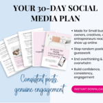30-day social media plan for business engagement.