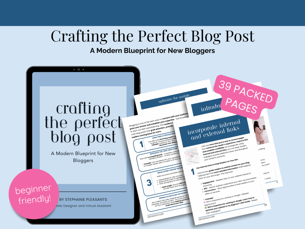Ebook: Crafting the Perfect Blog Post, 39 pages.