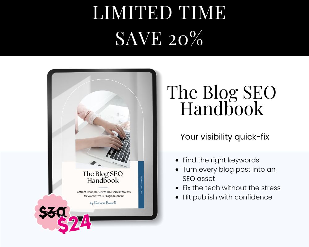 Save 20% on The Blog SEO Handbook now.