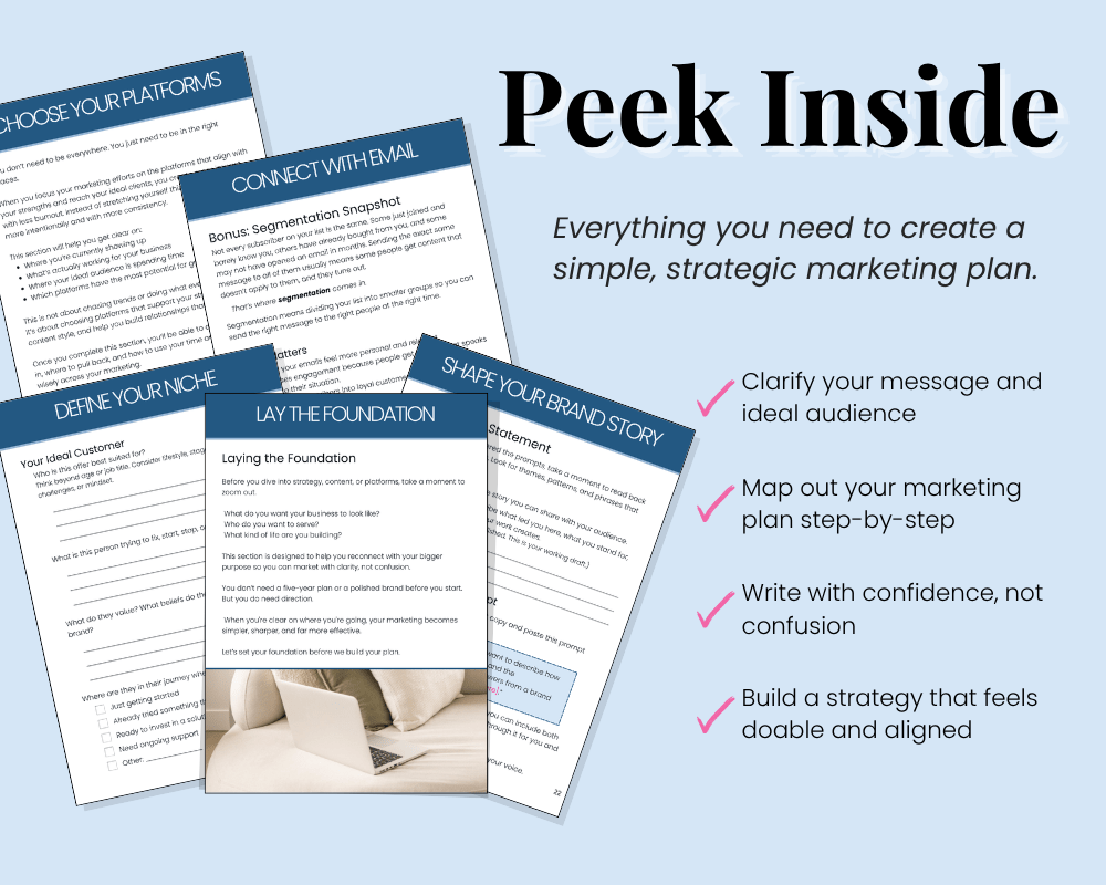 Strategic marketing plan creation guide and checklist.