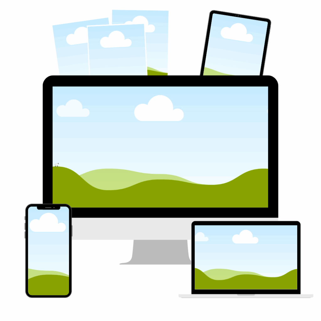 Cloud landscape on multiple devices
