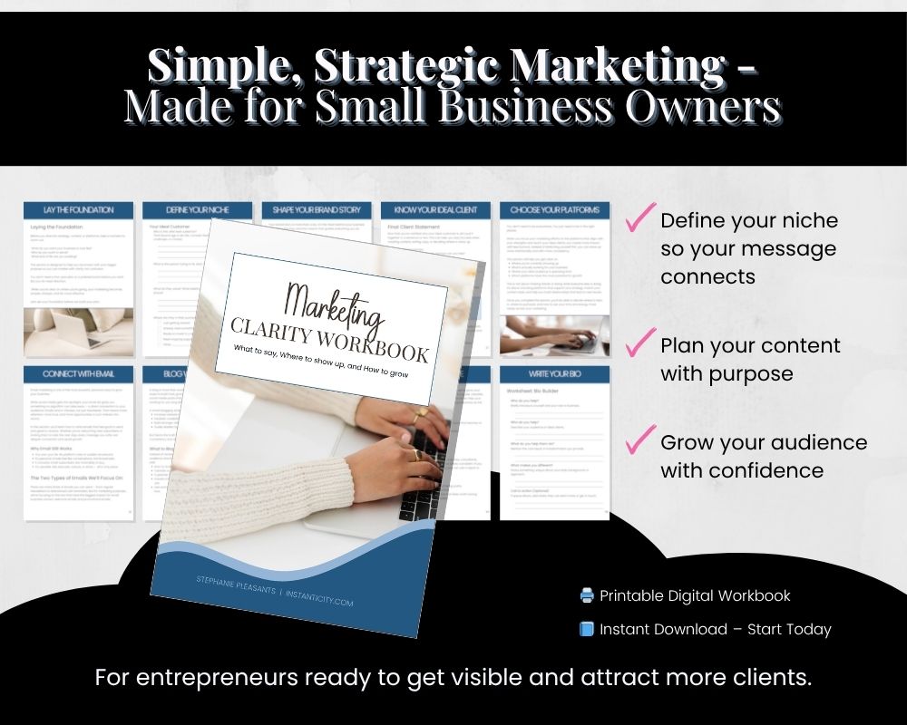 Strategic marketing workbook for small business owners.
