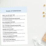 Beauty and estheticians guide on desk