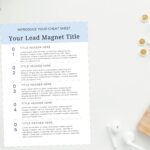 Lead magnet cheat sheet template on desk