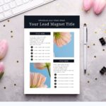 Lead magnet cheat sheet mockup on desk