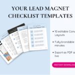 Lead magnet checklist templates promotional graphic