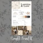 Brand kit with logo and color scheme.