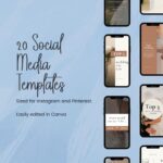 Social media templates on smartphones