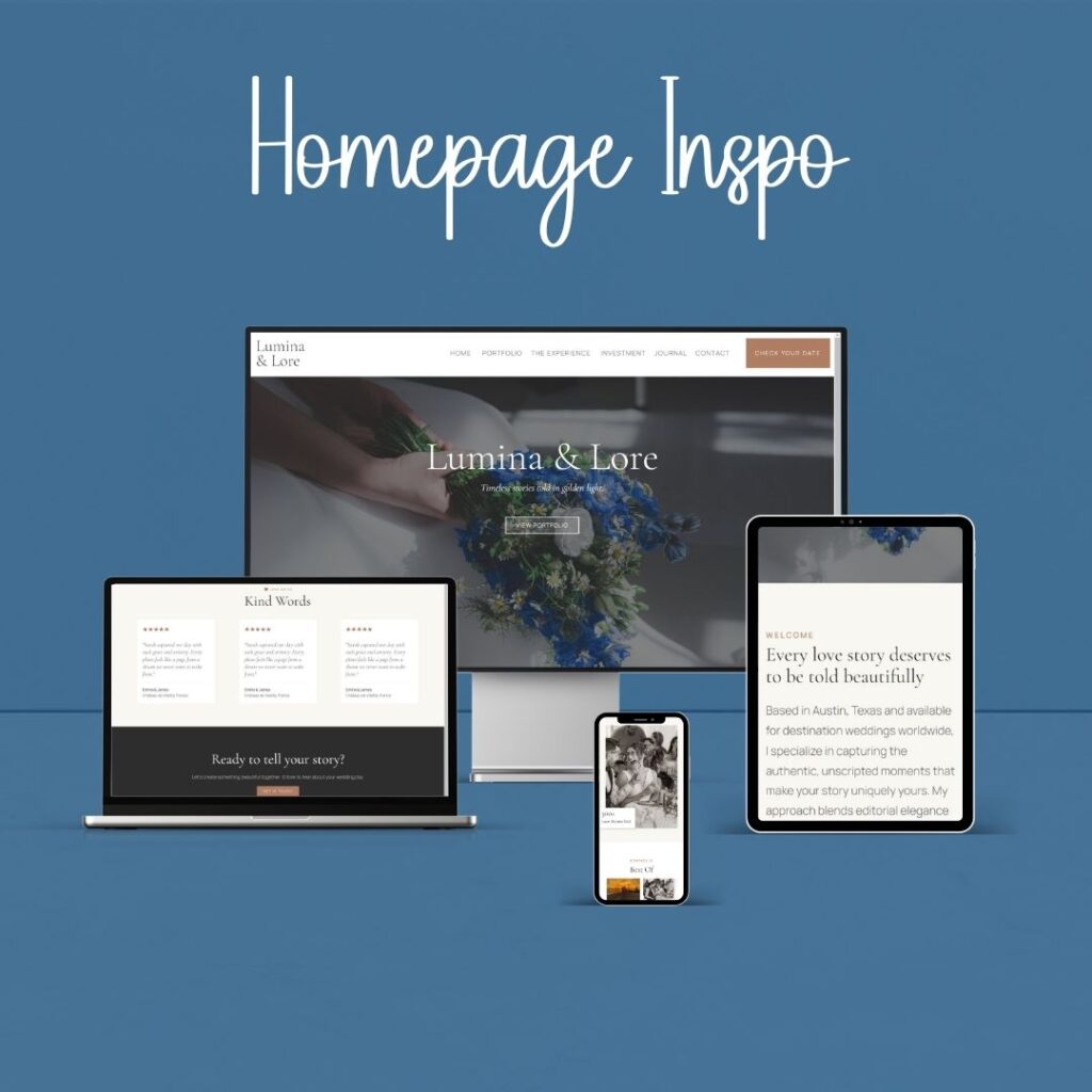 Website design on multiple device screens