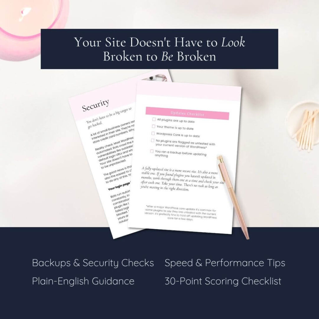 Website security checklist and performance tips guide