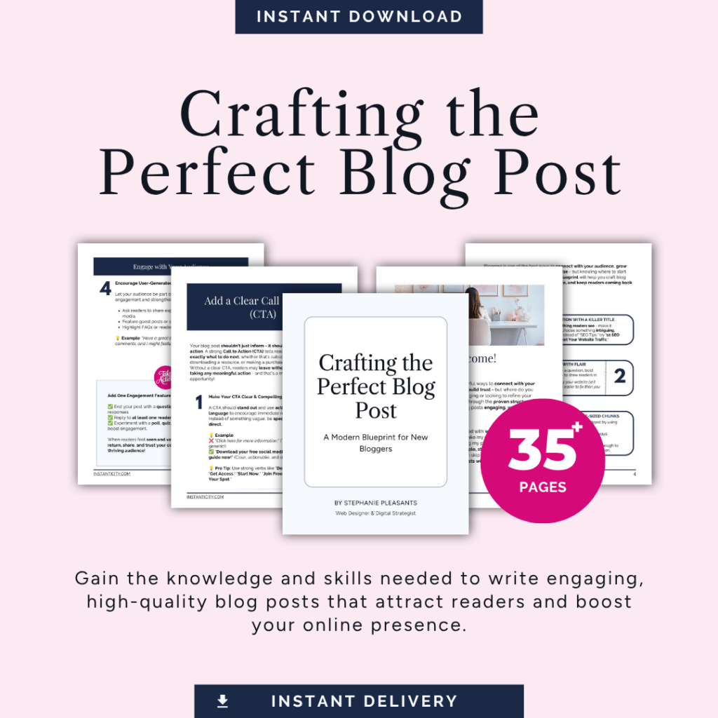 Crafting the Perfect Blog Post 35-page downloadable guide