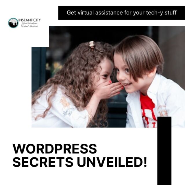 Instanticity spilled the beans on managing WordPress sites. 🤯
But what's in it for you? I spent hours digging deep into this. 🕵️‍♂️
Here's the scoop: effective management equals success. 🚀

Personalized support is just a click away at instanticity.com! 💻

#WordPressTips #WebDesign #VirtualAssistance